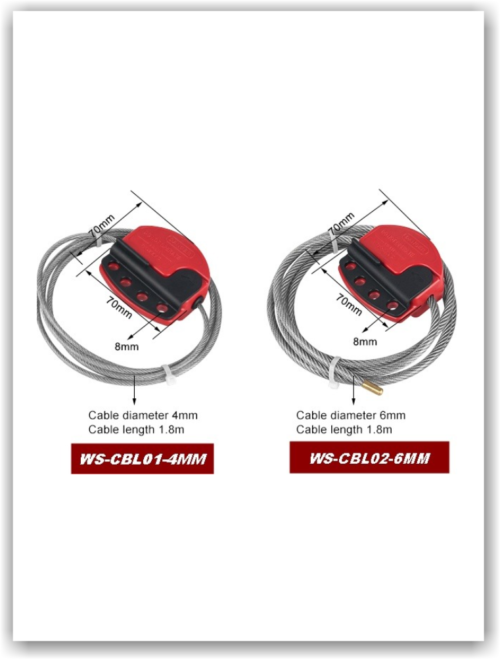 Ayarlanabilir PVC Kaplı Çelik Kablo Kilitleme Ekipmanı